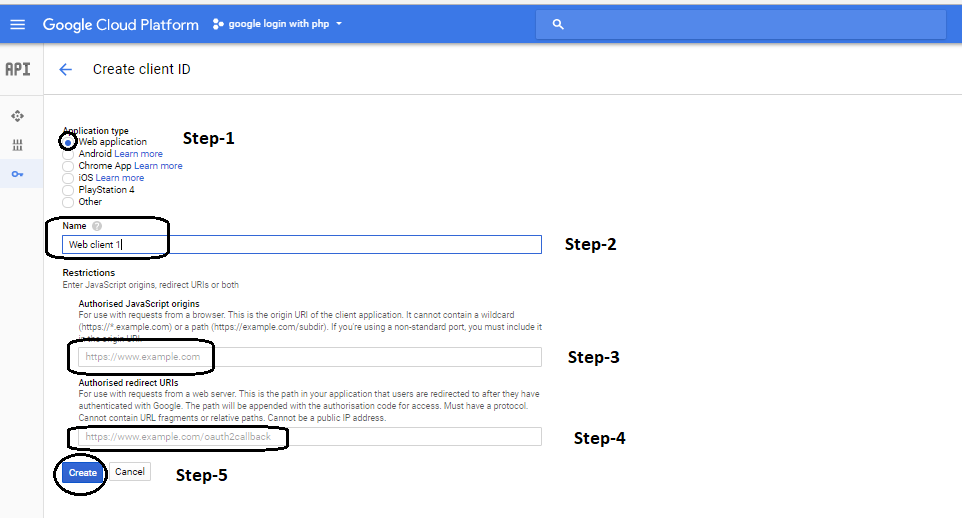 google-login-using-php step-8