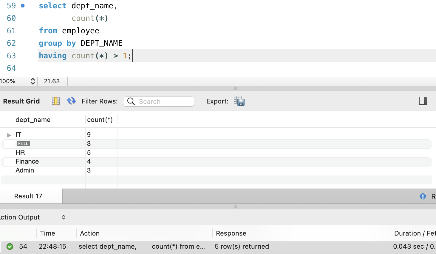 Checking duplicate rows in MySQL